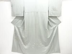 屋敷に花模様　刺繍　訪問着